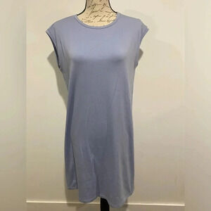 EILEEN FISHER CREW ORGANIC COTTON STRETCH JERSEY DRESS Light blue Size XS